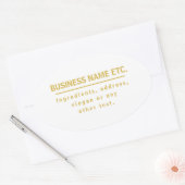 Sticker Ovale Polyvalent Or & Blanc (Enveloppe)