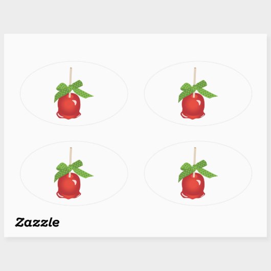 Sticker Ovale Pomme en conserve (Feuille)