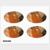 Sticker Ovale Pomme Jelly Canning Jar (Feuille)