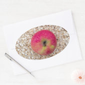 Sticker Ovale Pomme sur avoine (Enveloppe)