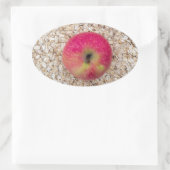 Sticker Ovale Pomme sur avoine (Sac)