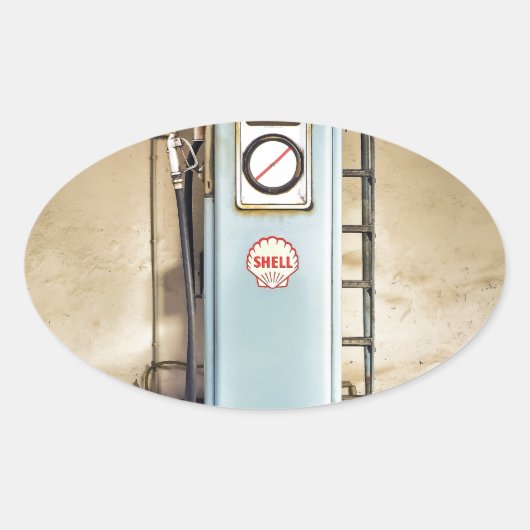 Sticker Ovale pompe à essence (Devant)