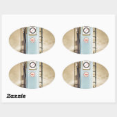 Sticker Ovale pompe à essence (Feuille)