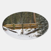 Sticker Ovale Pont à Wuksachi (Devant)