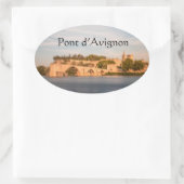 Sticker Ovale Pont d'Avignon France (Sac)