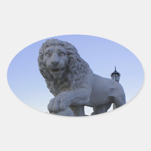 Sticker Ovale Pont Lions (Devant)
