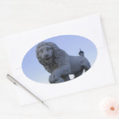 Sticker Ovale Pont Lions (Enveloppe)
