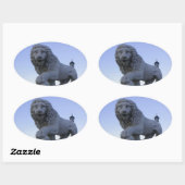 Sticker Ovale Pont Lions (Feuille)