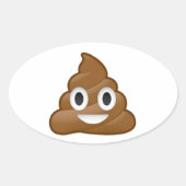 Sticker Ovale Poop émoji (Devant)
