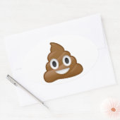 Sticker Ovale Poop émoji (Enveloppe)