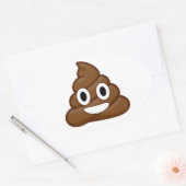 Sticker Ovale poop emoji (Enveloppe)
