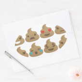 Sticker Ovale poop emojis (Enveloppe)