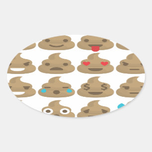 Sticker Ovale poop emojis