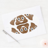 Sticker Ovale poop emojis (Enveloppe)