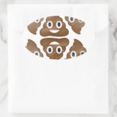 Sticker Ovale poop emojis (Sac)