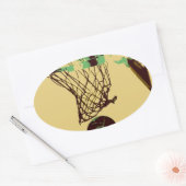 Sticker Ovale Pop Art Basket (Enveloppe)