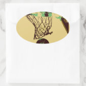 Sticker Ovale Pop Art Basket (Sac)