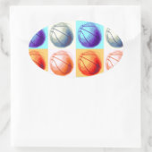 Sticker Ovale Pop Art Basket (Sac)