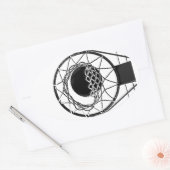 Sticker Ovale Pop Art Basket (Enveloppe)
