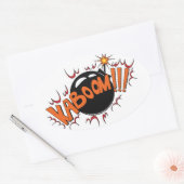 Sticker Ovale Pop Art Comic Style KaBoom! (Enveloppe)