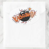 Sticker Ovale Pop Art Comic Style KaBoom! (Sac)