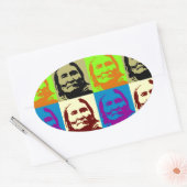 Sticker Ovale Pop Art Freedom Fighter Geronimo (Enveloppe)