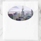 Sticker Ovale Pop Art Oil Paint Effet New York (Sac)