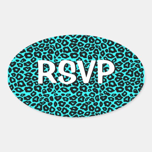 Sticker Ovale Pop Leopard (Devant)