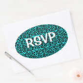 Sticker Ovale Pop Leopard (Enveloppe)
