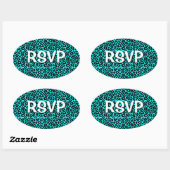 Sticker Ovale Pop Leopard (Feuille)