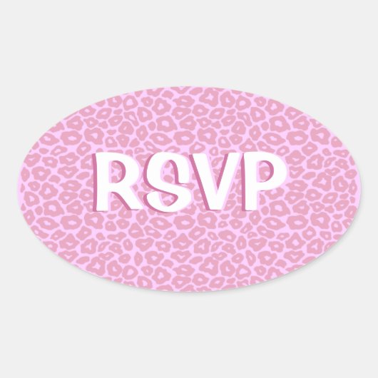 Sticker Ovale Pop Leopard (Devant)