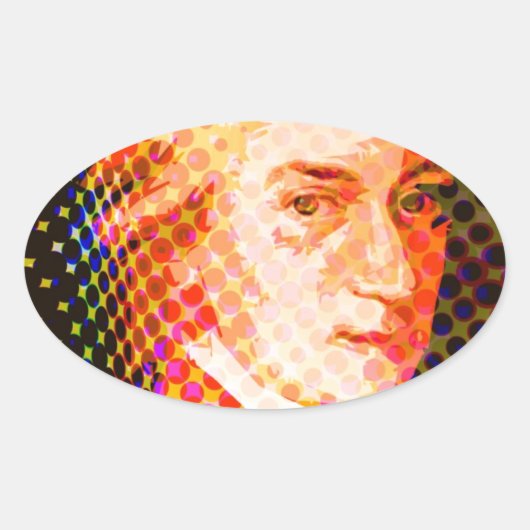 Sticker Ovale Pop Mozart (Devant)