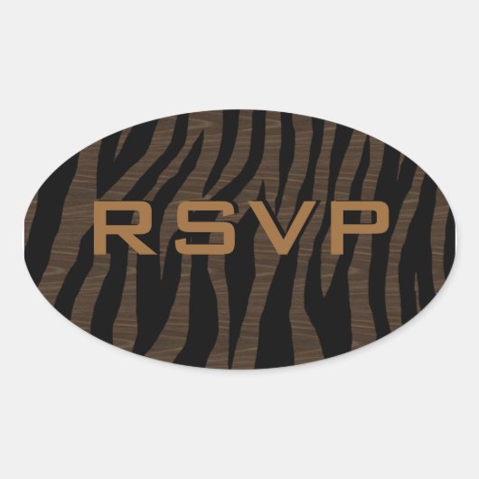 Sticker Ovale Pop Zebra (Devant)