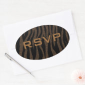 Sticker Ovale Pop Zebra (Enveloppe)