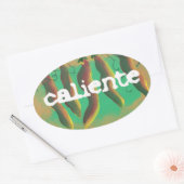 Sticker Ovale Popers de Caliente Chaud Jalapeno (Enveloppe)