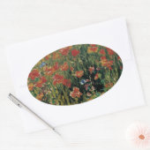Sticker Ovale Poppies (Enveloppe)