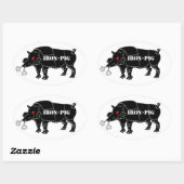 STICKER OVALE PORC DE FER (Feuille)
