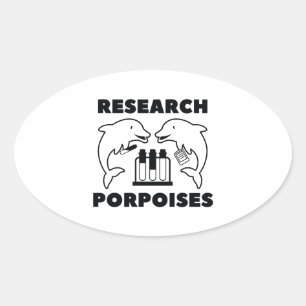 Sticker Ovale Porsouins de recherche