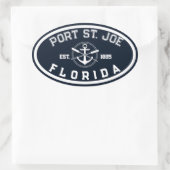 Sticker Ovale Port St. Joe Plages Floride Marine Oars Ancre (Sac)