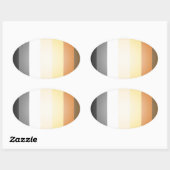 STICKER OVALE PORTEZ DES COULEURS 3D FIDE (Feuille)