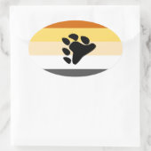 STICKER OVALE PORTEZ FIDE STRIPEE PAW HORIZONTAL (Sac)