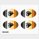 STICKER OVALE PORTEZ FIDE STRIPEE PAW VERTICAL (Feuille)