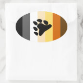 STICKER OVALE PORTEZ FIDE STRIPEE PAW VERTICAL (Sac)