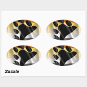 STICKER OVALE PORTEZ FIDE WAVY DESIGN (Feuille)