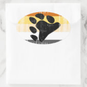 STICKER OVALE PORTEZ UN DRAPEAU DE FIERTÉ DÉTRESSÉ CONCEPTION (Sac)