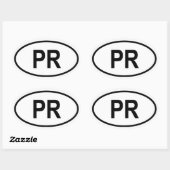 Sticker Ovale Porto Rico (Feuille)