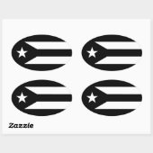 Sticker ovale Porto Rico (Feuille)