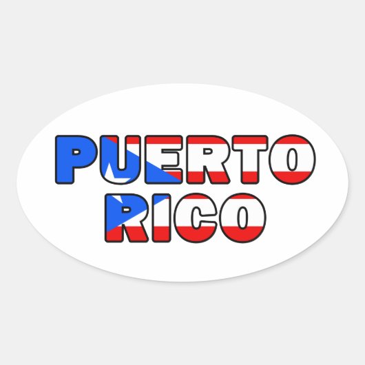 Sticker Ovale Porto Rico (Devant)