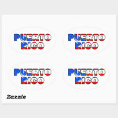Sticker Ovale Porto Rico (Feuille)