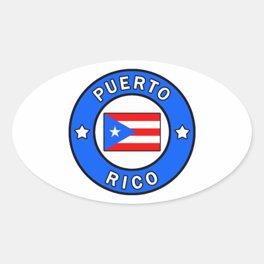 Sticker Ovale Porto Rico (Devant)
